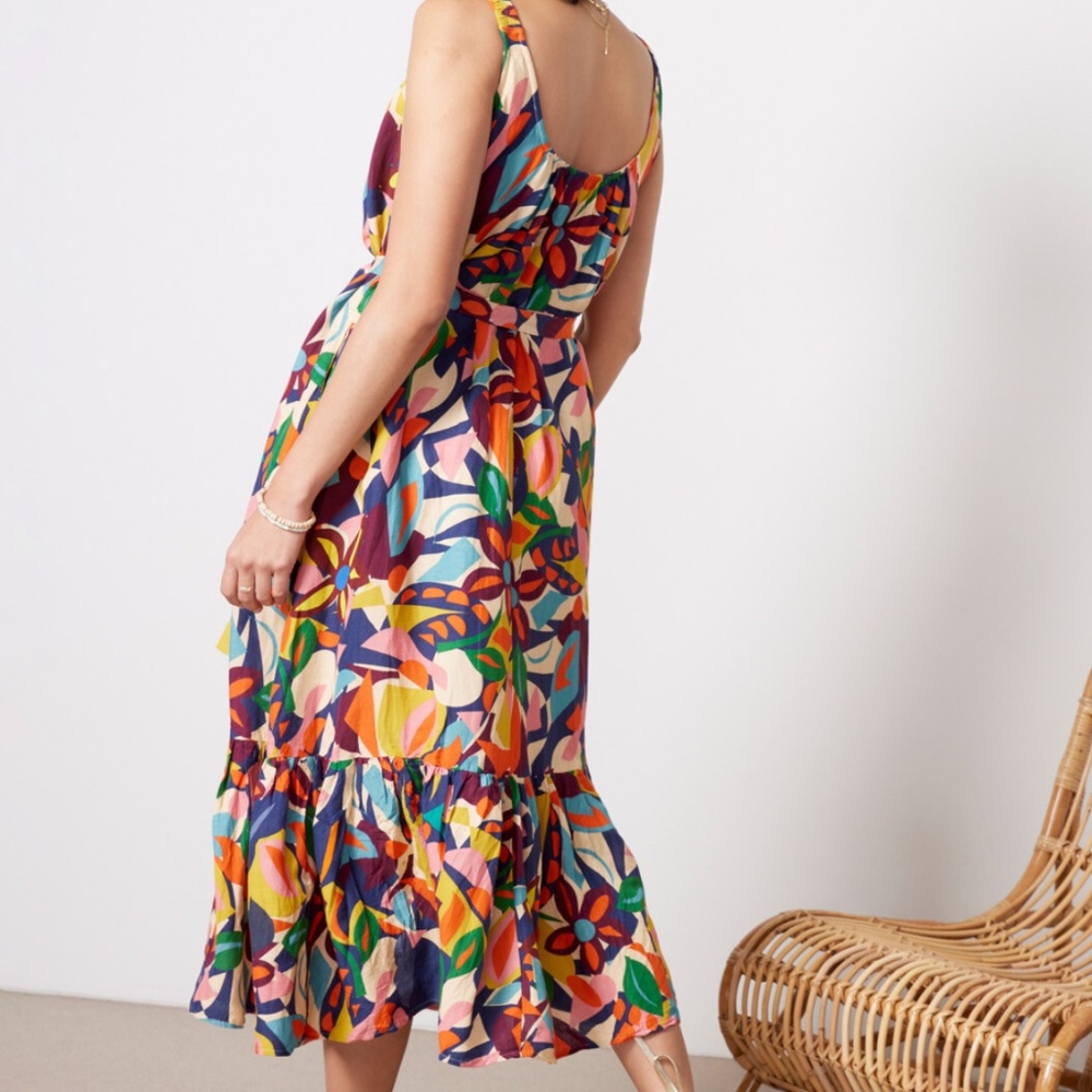 Estelle Printed Linen Dress
